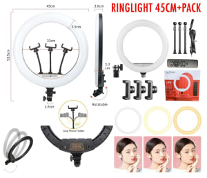 RINGLIGHT 45 CM + MINI BALL + PACK di qeong.com