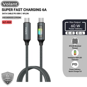 KABEL DATA VOLANT 60W RGB TRANSPARAN VLT - PD9 di qeong.com