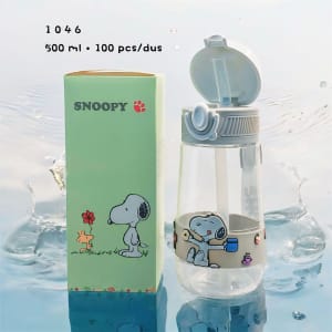BOTOL MINUM ANAK SNOPPY 500ML KODE 1046 di qeong.com