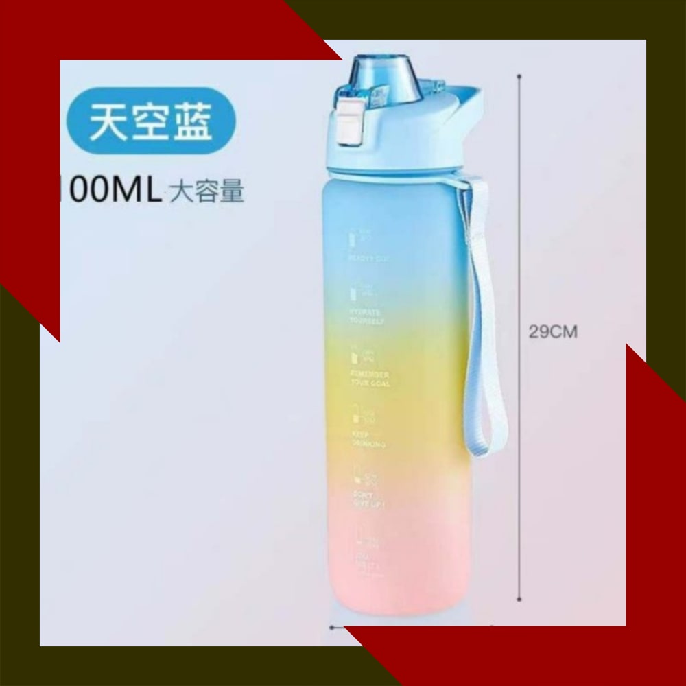 Jual Botol Minum Gradasi 1 Liter, Botol Motivasi, Botol Penanda Waktu ...