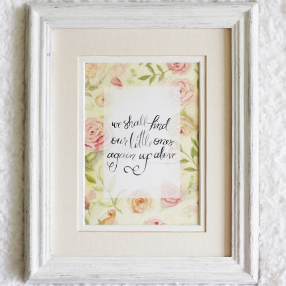 Watercolor quote print