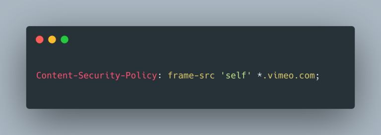 Content security policy header