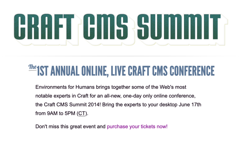 Craft CMS Summit 2014