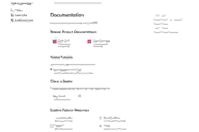 Documentation homepage