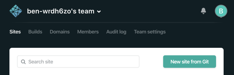 Netlify new Site from Git