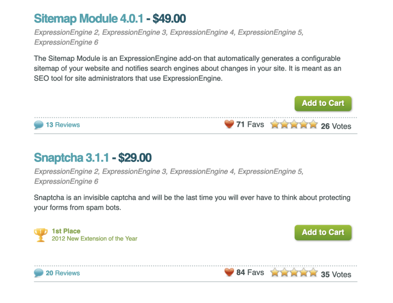 Sitemap and Snaptcha add-ons