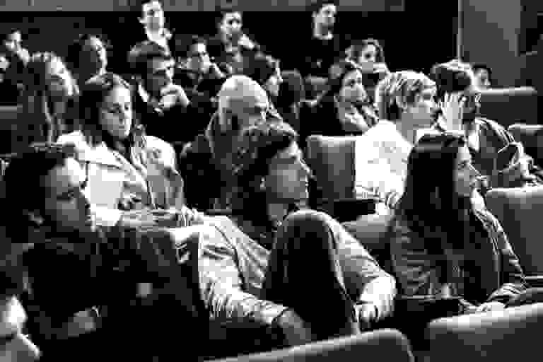 Tech talk audience bw