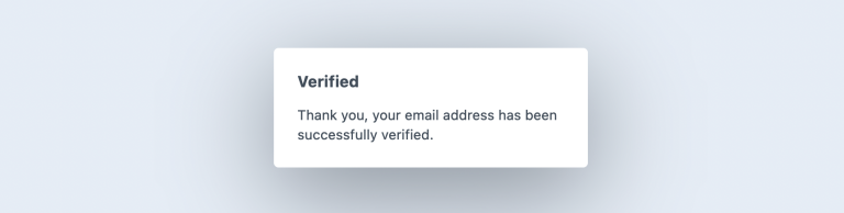 Verified message