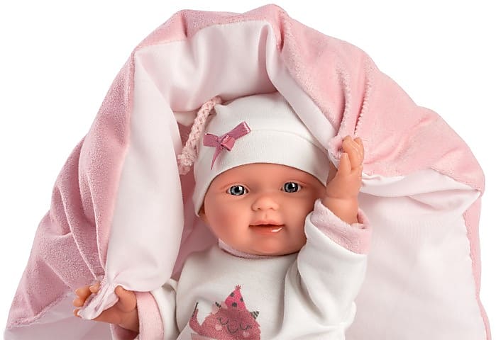 Llorens Doll 26 cm - Baby Girl with Cushion - Pink (view 2)