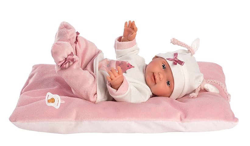 Llorens Doll 26 cm - Baby Girl with Cushion - Pink (view 5)