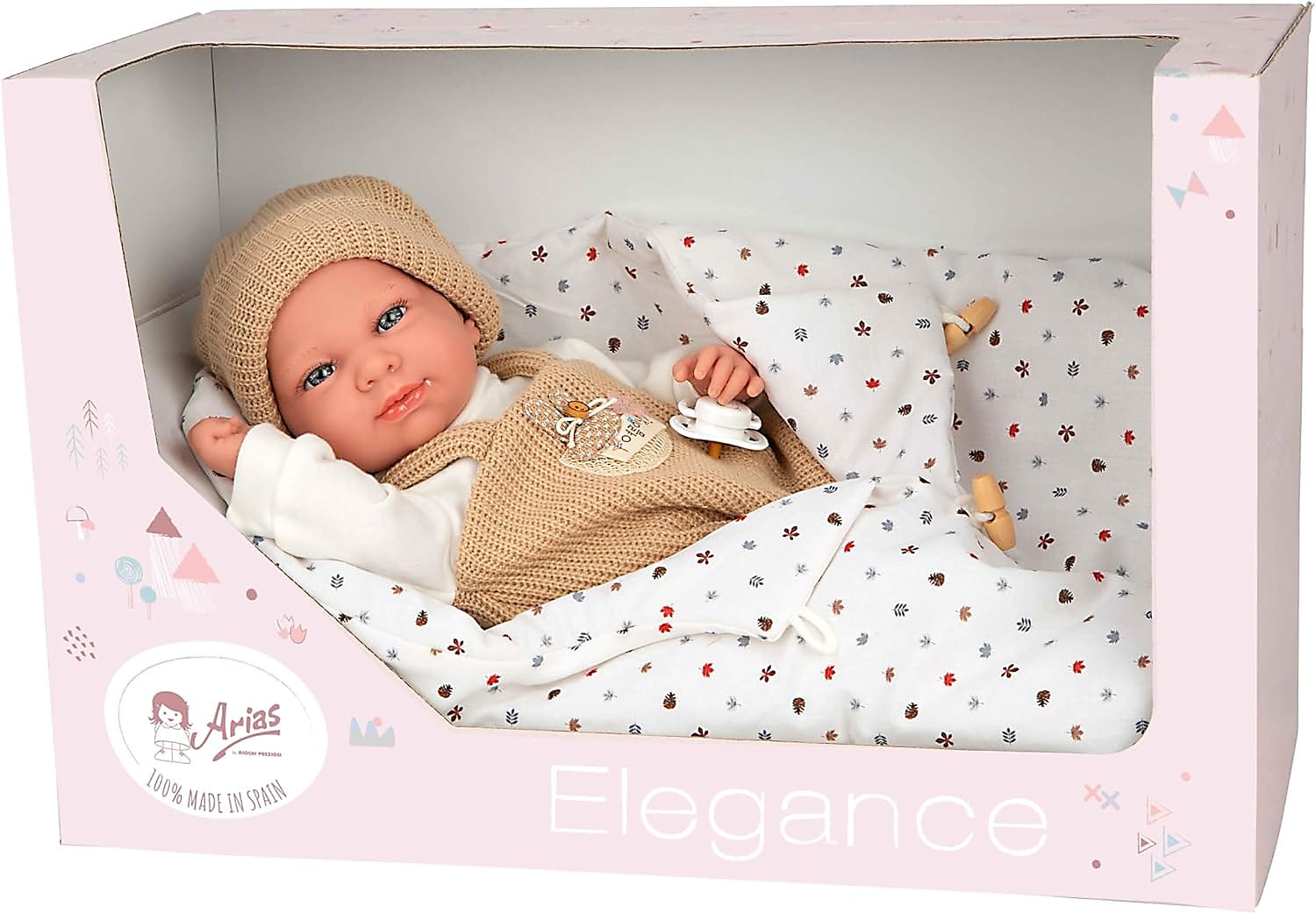 Arias 40 cm Elegance Doll Cris With Sleeping Bag - Beige (view 4)