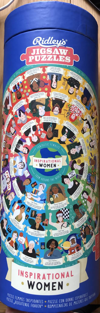 Illustration of inspirational women from around the world arranged in a circular pattern.