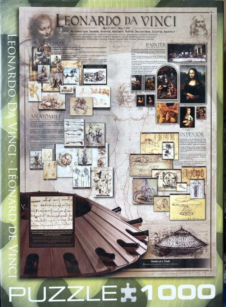 A collage of Leonardo da Vinci