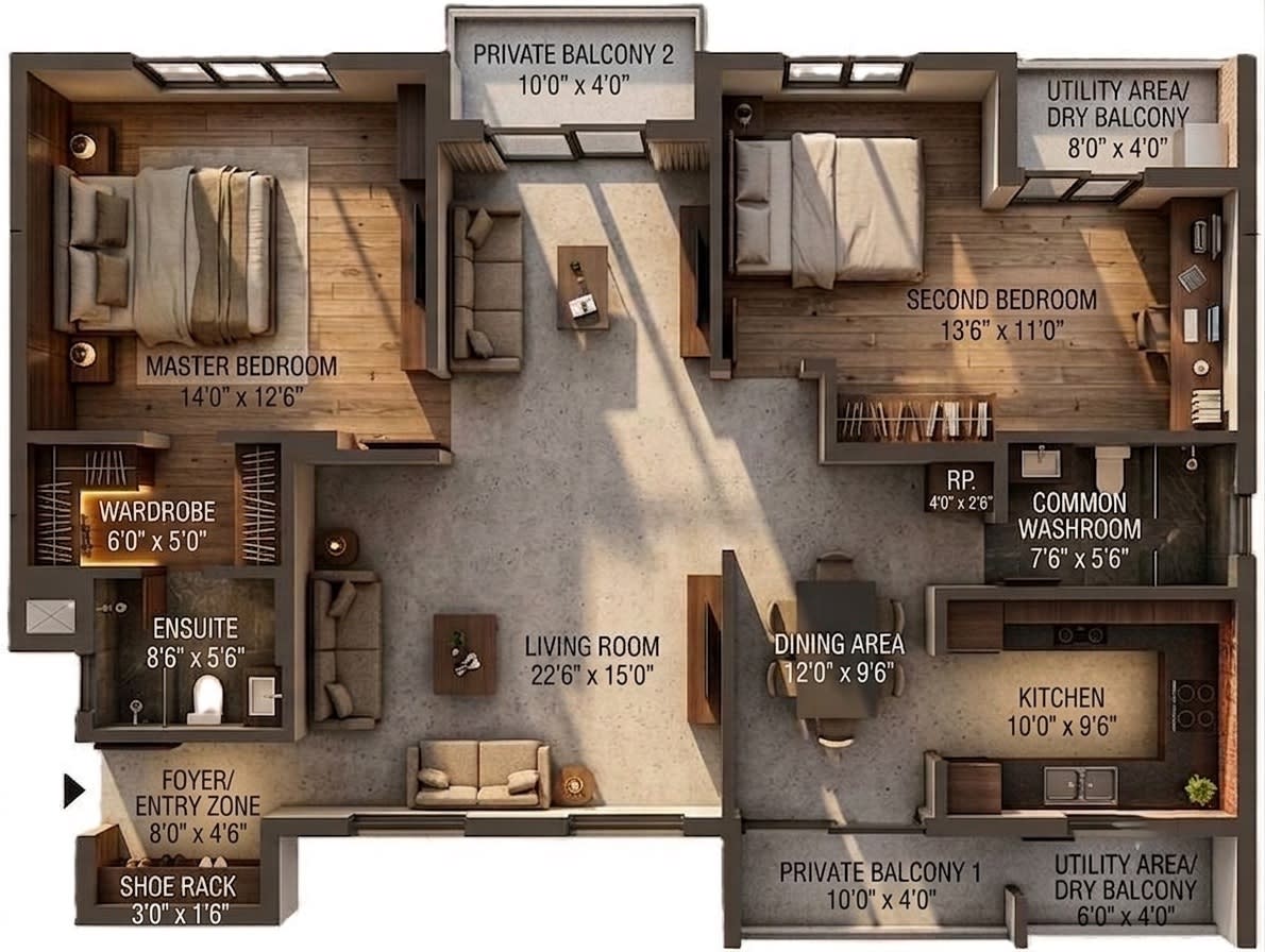 2 BHK Spacious