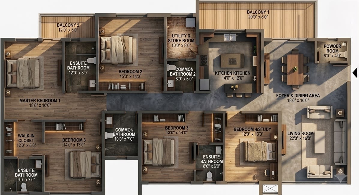 4 BHK Grand