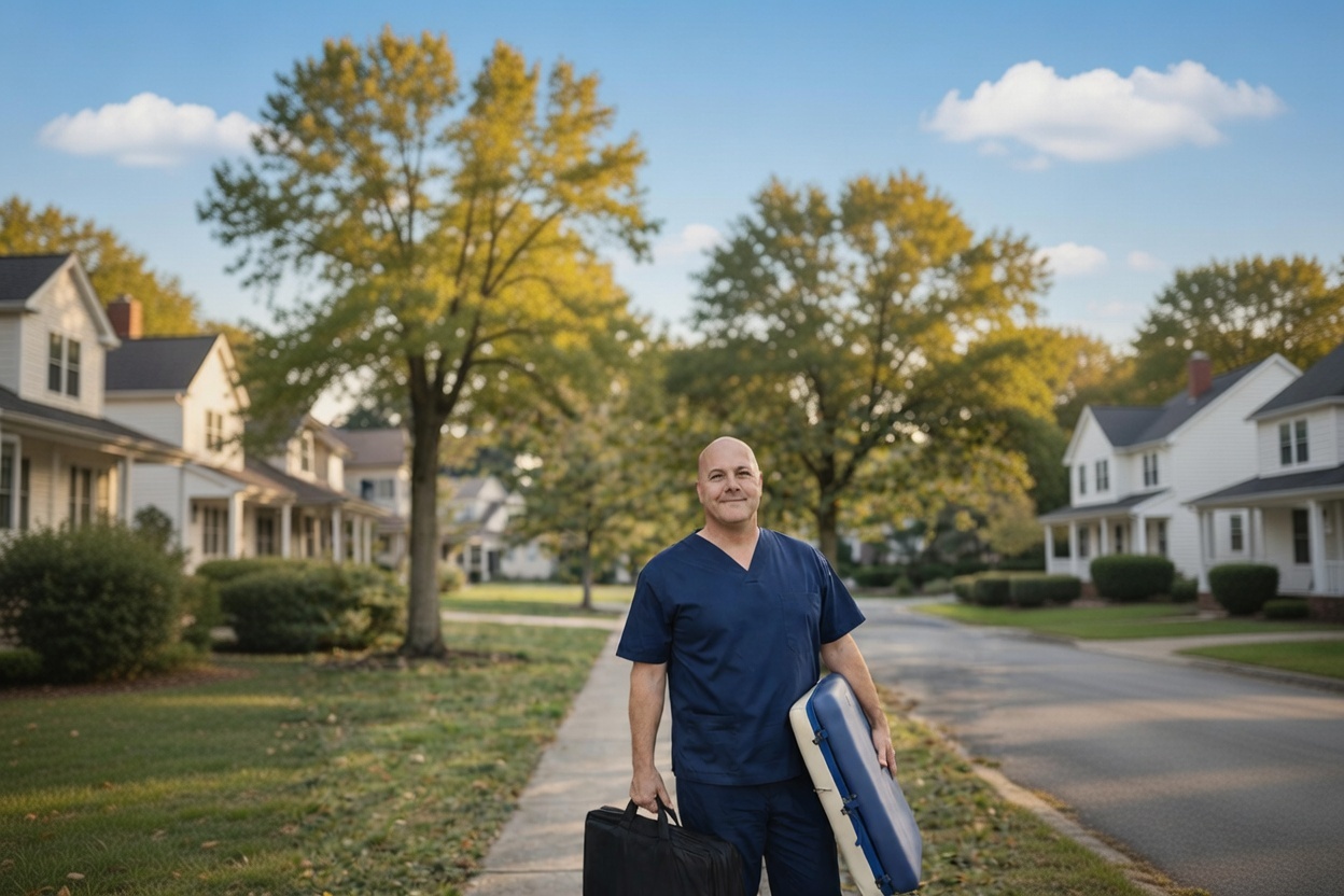 Dr. David DeFries providing mobile chiropractic care in Delaware County Pennsylvania
