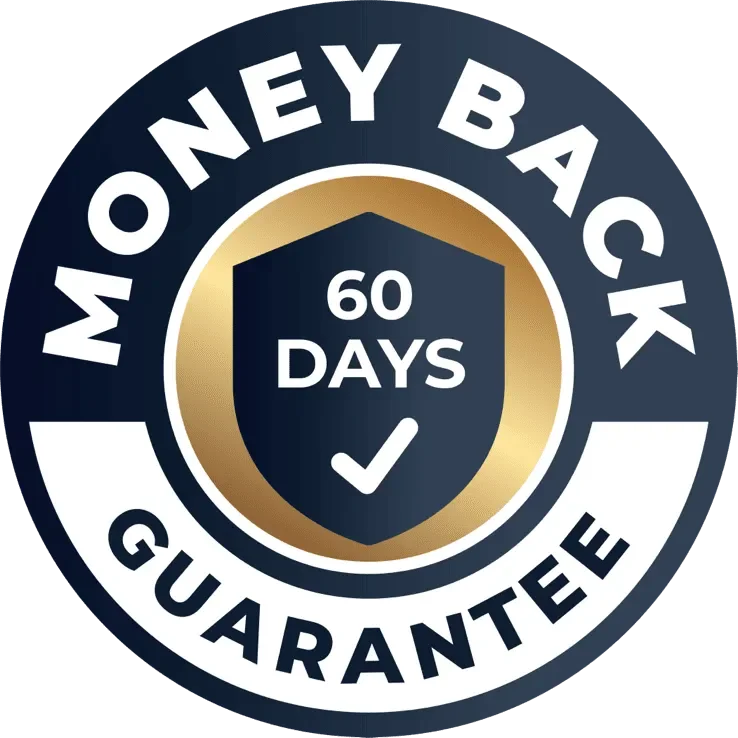 60-day money-back guarantee seal for Joseph's Well System
