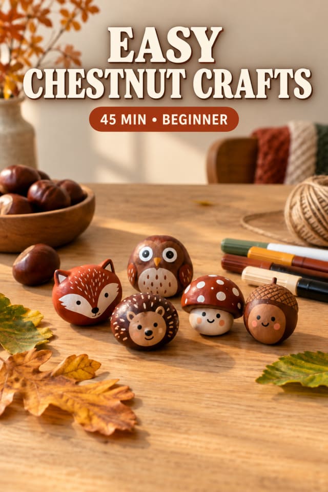 Easy Painted Chestnut and Conker Characters
