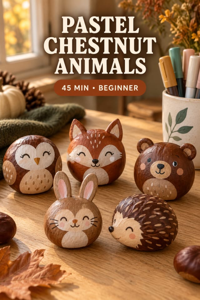 Pastel Chestnut Animals pin