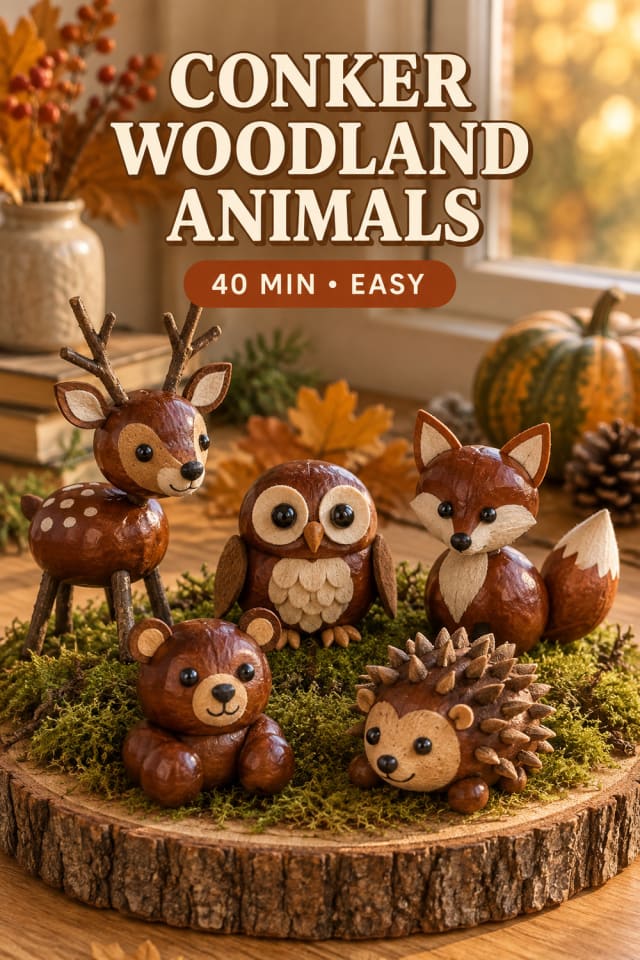 Conker Woodland Animals pin