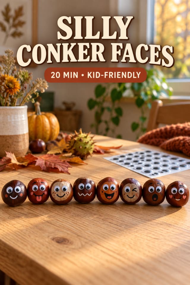 Wiggle Eye Conker Faces pin