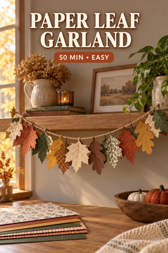 Farmhouse Paper Leaf Garland pin