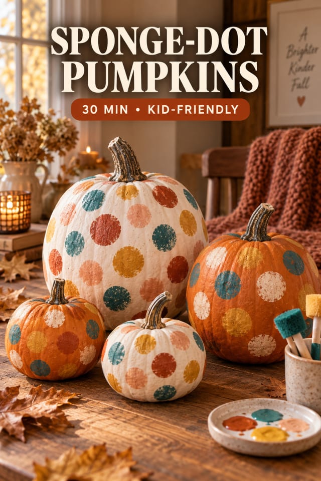 Sponge Dot Pumpkins pin