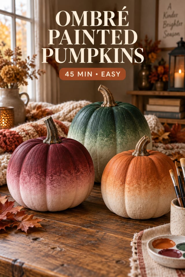 Ombré Painted Pumpkins pin