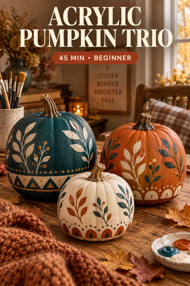 Acrylic Pumpkin Trio pin