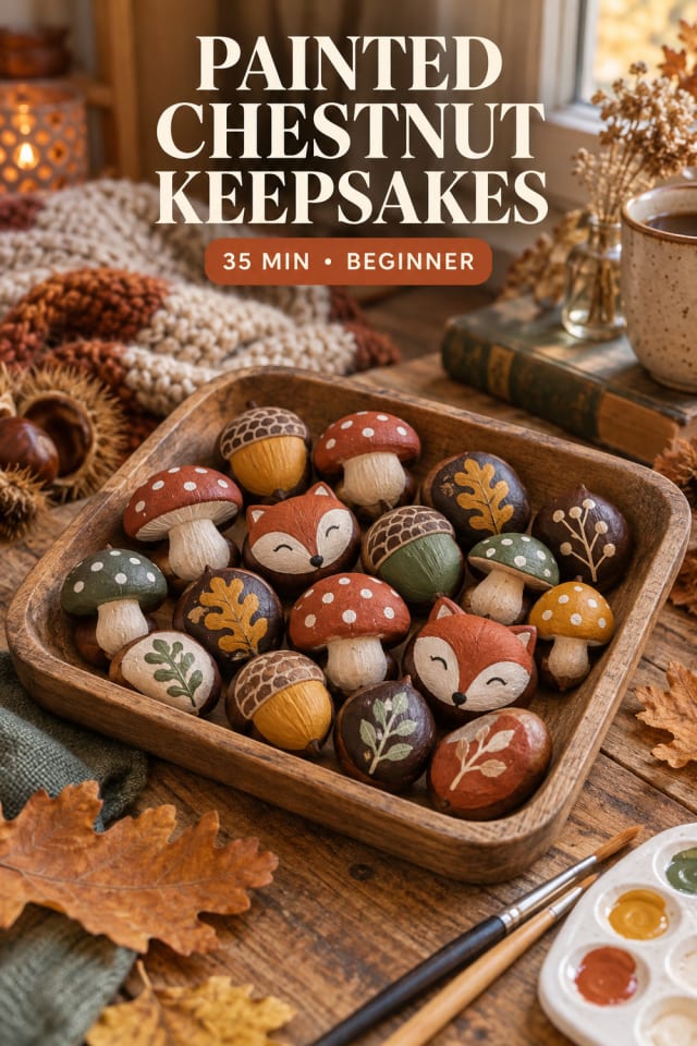 Painted Chestnut Keepsakes pin