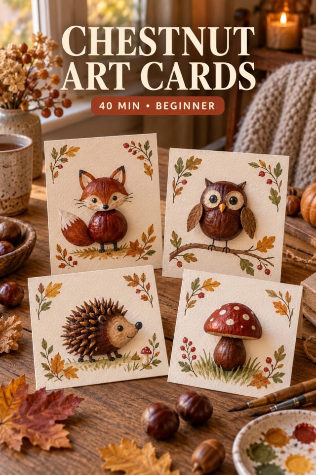 Chestnut Art Cards pin