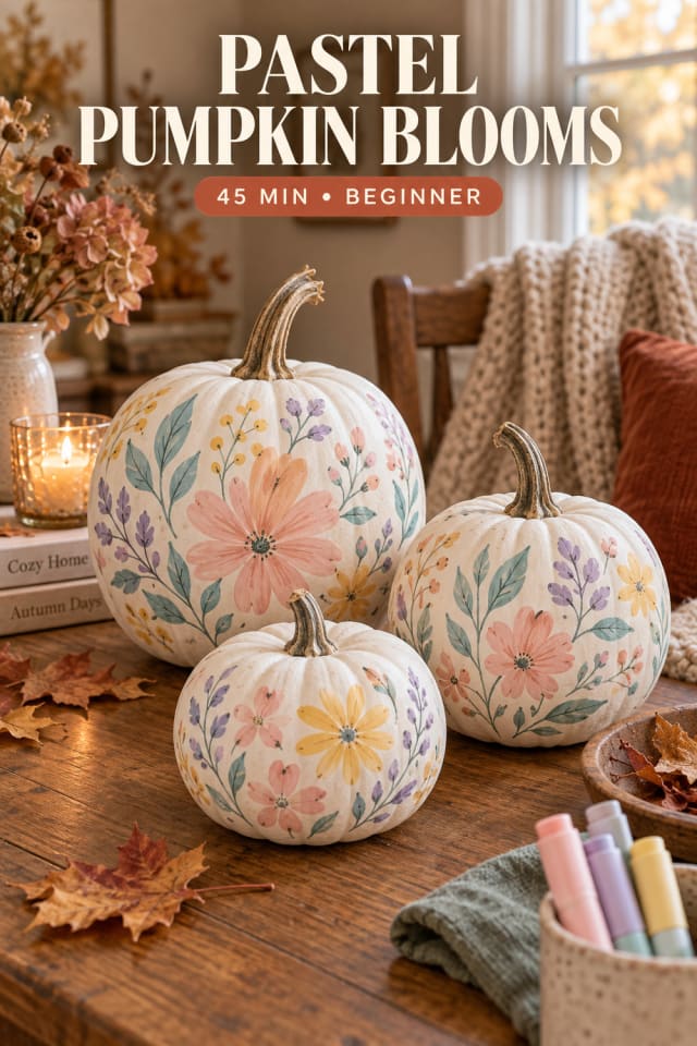 Pastel Pumpkin Blooms pin