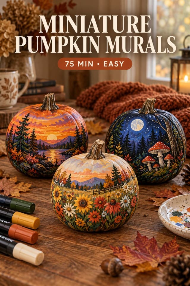 Miniature Pumpkin Murals pin