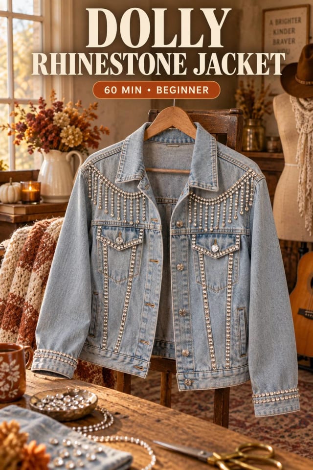 Dolly Rhinestone Jacket pin