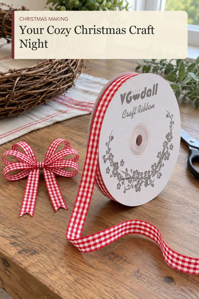 Christmas ribbon for crafts: Decorative Ribbon for a Handmade Holiday Table maker-lifestyle pin