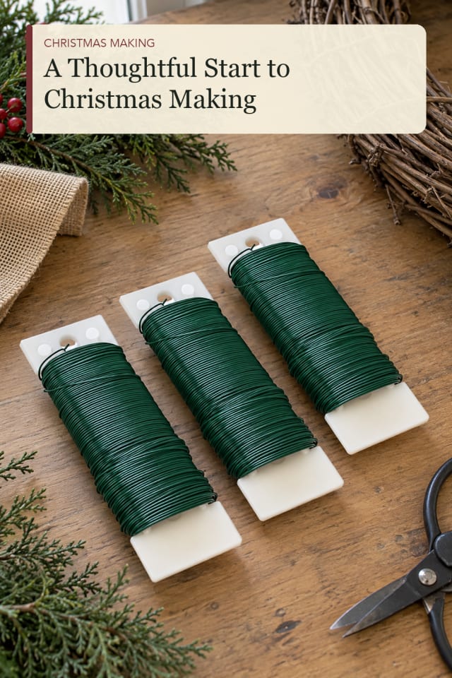 Christmas craft supplies: Wreath Making Supplies for Relaxed Seasonal Making maker-lifestyle pin