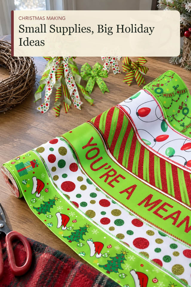 Christmas craft supplies: Wreath Making Supplies for Simple Crafting at Home maker-lifestyle pin