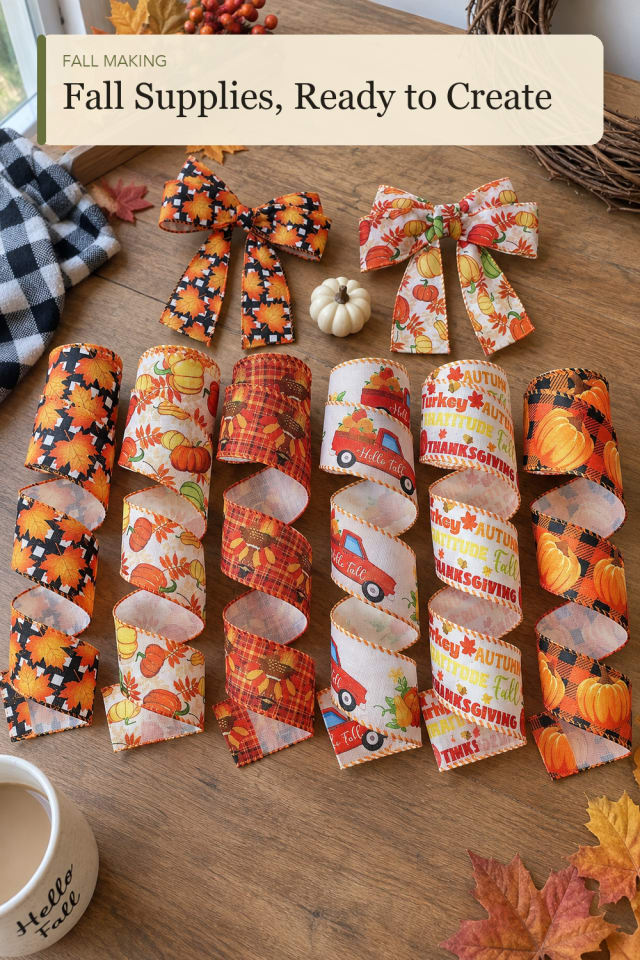 Fall ribbon for crafts: Autumn Craft Ribbon for Thoughtful Seasonal Projects maker-lifestyle pin