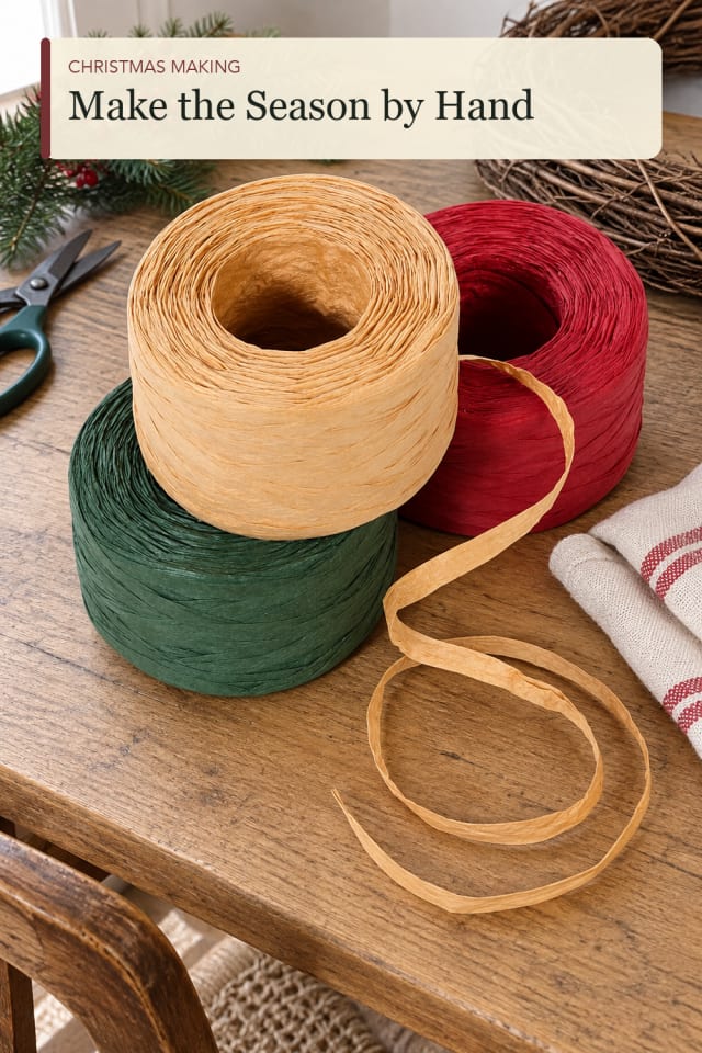 Christmas ribbon for crafts: Decorative Ribbon for a Cozy Kitchen-Table Project maker-lifestyle pin