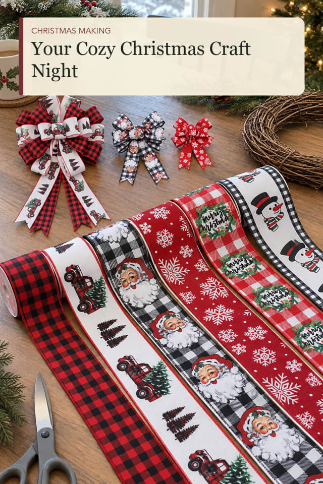 Christmas ribbon for crafts: Decorative Ribbon for a Relaxed Holiday Afternoon maker-lifestyle pin
