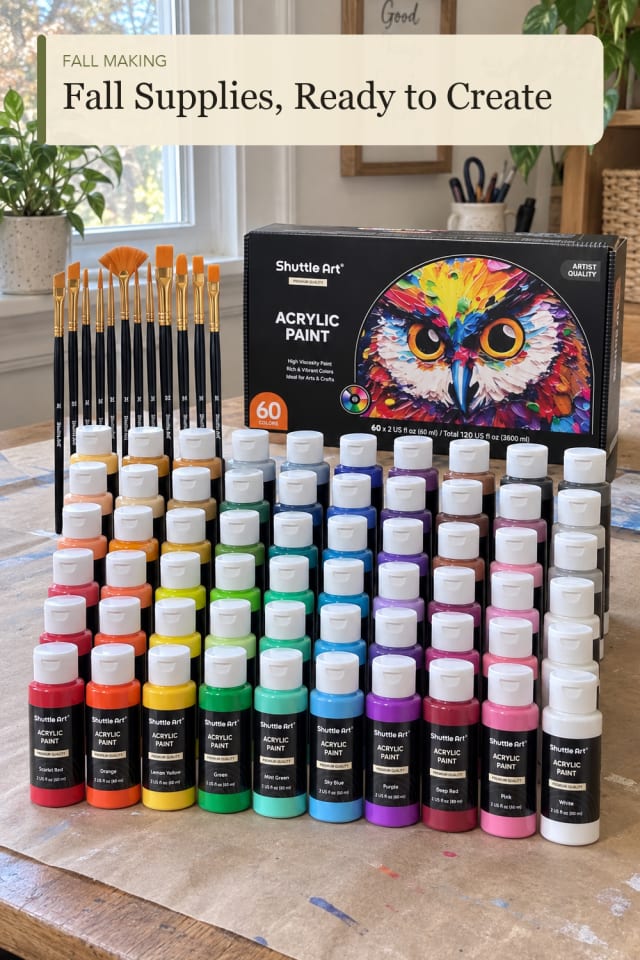 Fall painting supplies: Acrylic Painting Supply for Simple Crafting at Home maker-lifestyle pin