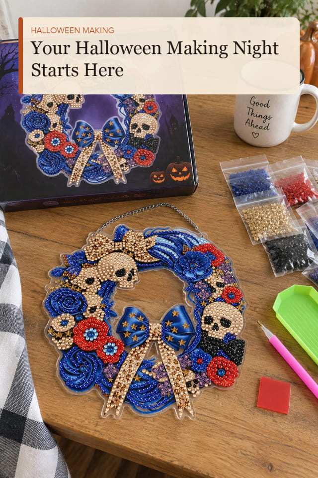 Halloween wreath making supplies: Wreath Accent Supplies for a Handmade Holiday Table maker-lifestyle pin