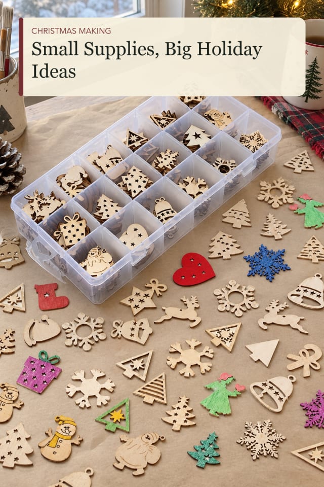Unfinished wood ornaments: Wood Ornament Blanks for Simple Crafting at Home maker-lifestyle pin