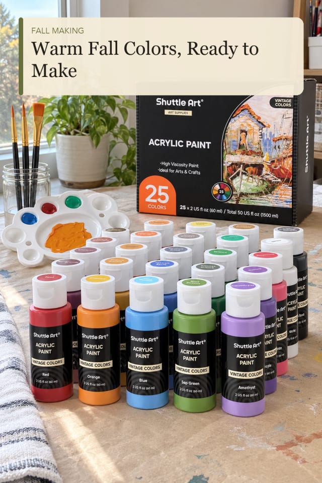 Fall painting supplies: Acrylic Painting Supply for an Easy Creative Evening maker-lifestyle pin