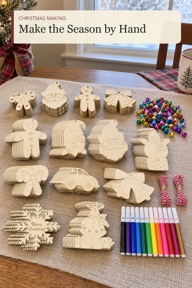 Christmas painting kit: Christmas Painting Kit for a Handmade Holiday Table maker-lifestyle pin