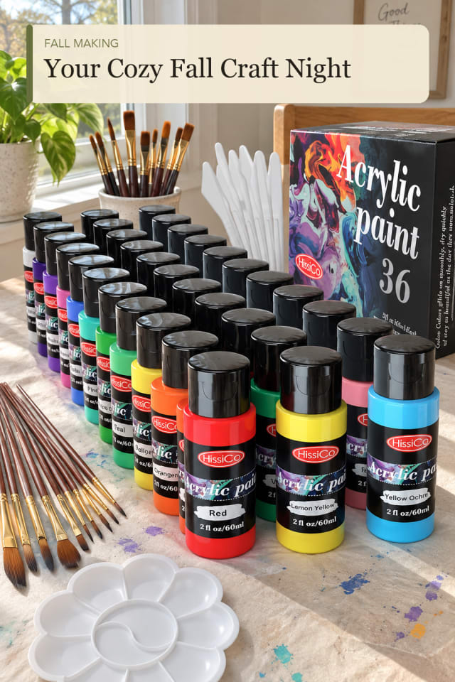 Fall painting supplies: Acrylic Painting Supply for a Handmade Holiday Table maker-lifestyle pin