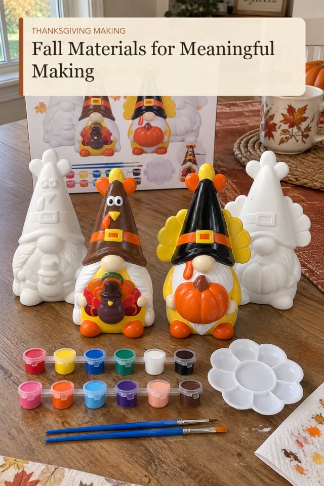 Thanksgiving crafts for adults: Thanksgiving Craft Kit for a Handmade Holiday Table maker-lifestyle pin