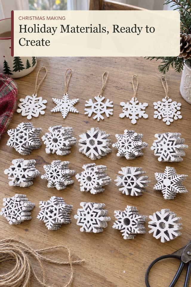 Snowflake craft supplies: Snowflake Craft Pieces for Simple Crafting at Home maker-lifestyle pin