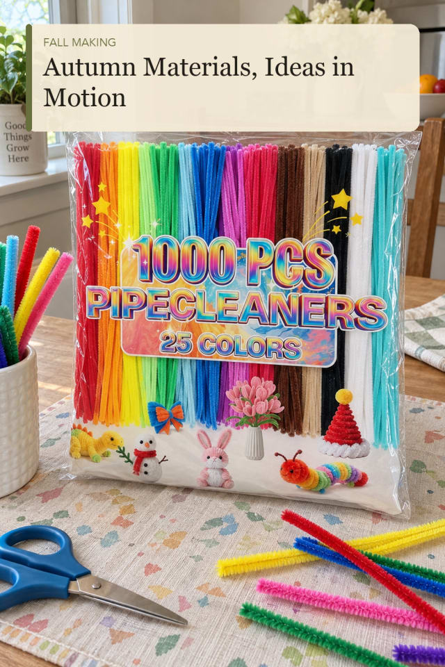 Fall pipe cleaners crafts: Flexible Craft Stems for a Handmade Holiday Table maker-lifestyle pin