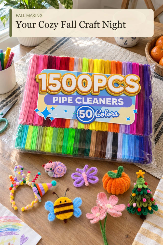 Fall pipe cleaners crafts: Flexible Craft Stems for Thoughtful Seasonal Projects maker-lifestyle pin
